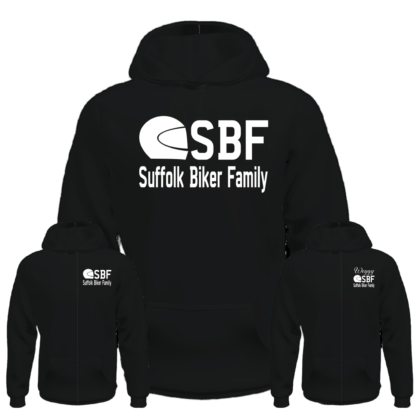 SBF Zipped Hoodie - Rear Logo Plus Small Front Logo - With Optional Name
