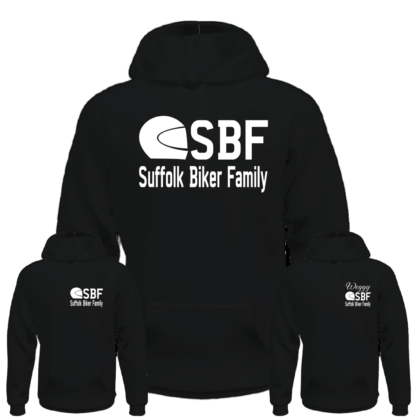 SBF Pullover Hoodie - Rear Logo Plus Small Front Logo - With Optional Name