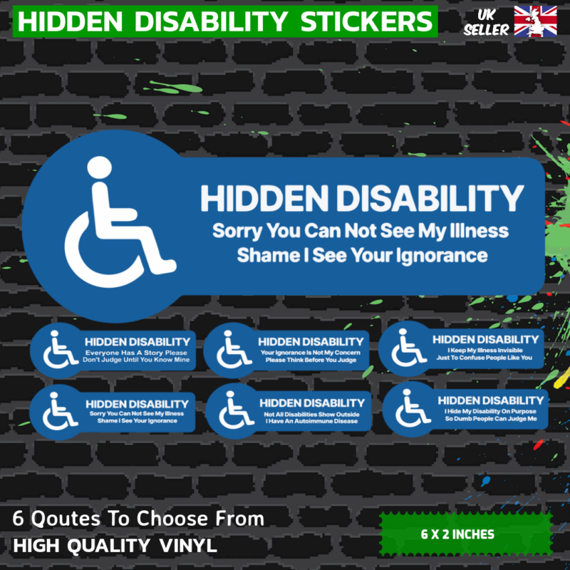 Hidden Disability Choose A Quote Sticker