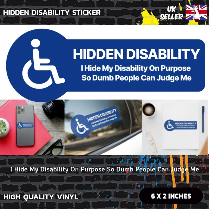 Hidden Disability Choose A Quote Sticker - Image 2