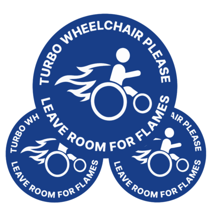 Funny Turbo Wheelchair - Disabled Sticker