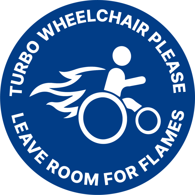 Funny Turbo Wheelchair - Disabled Sticker - Image 2